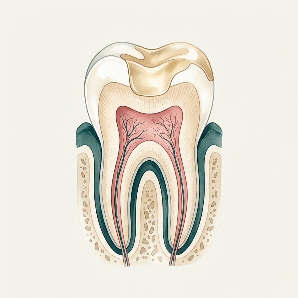 Biomimetic dental ceramic preservation cross-section